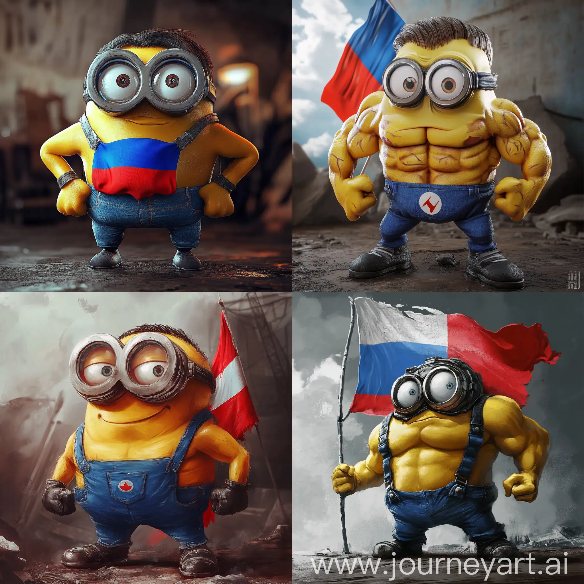 Strong-Minions-Wearing-Russian-Flag-Apparel