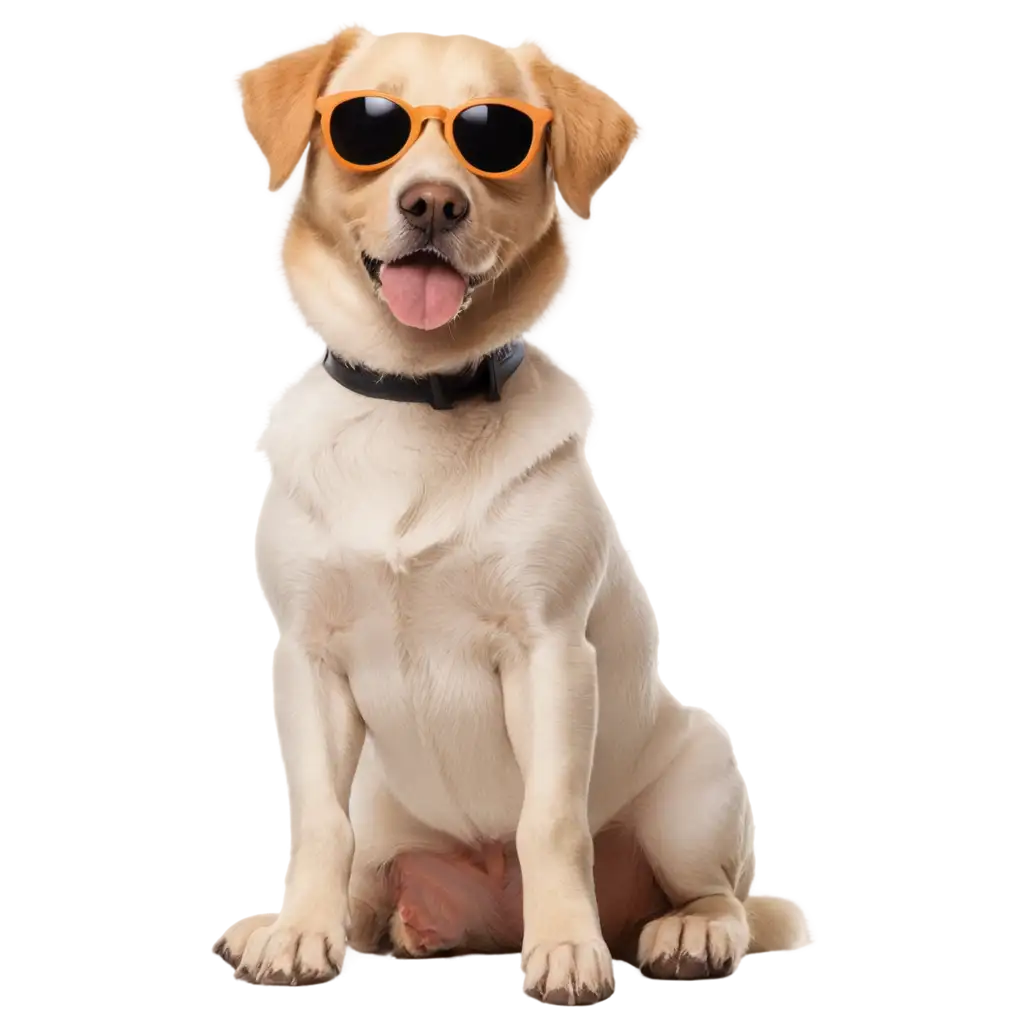 Cool-Dog-Sitting-and-Wearing-Sunglasses-PNG-Image-for-Stylish-Designs