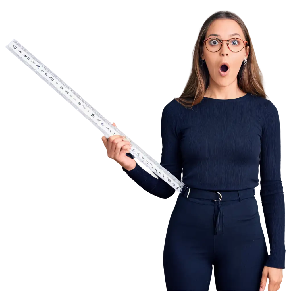 Surprised-Woman-Holding-Long-Ruler-PNG-Image-Creative-Concept-for-Graphic-Design