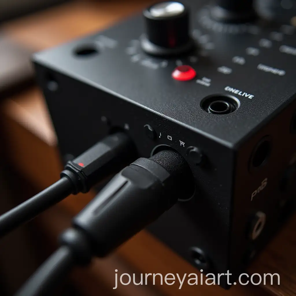 Audio-Interface-Knob-Ripped-Off-with-Hanging-Cables