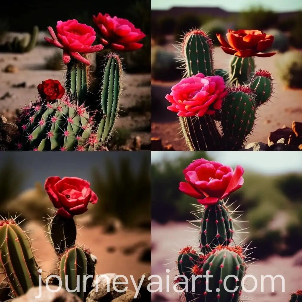Rose-and-Cactus-Friendship-in-the-Arid-Desert