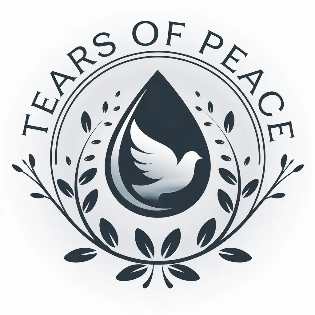 LOGO Design for Tears of Peace Vector Logo with Tear Symbol for Beauty Spa Industry