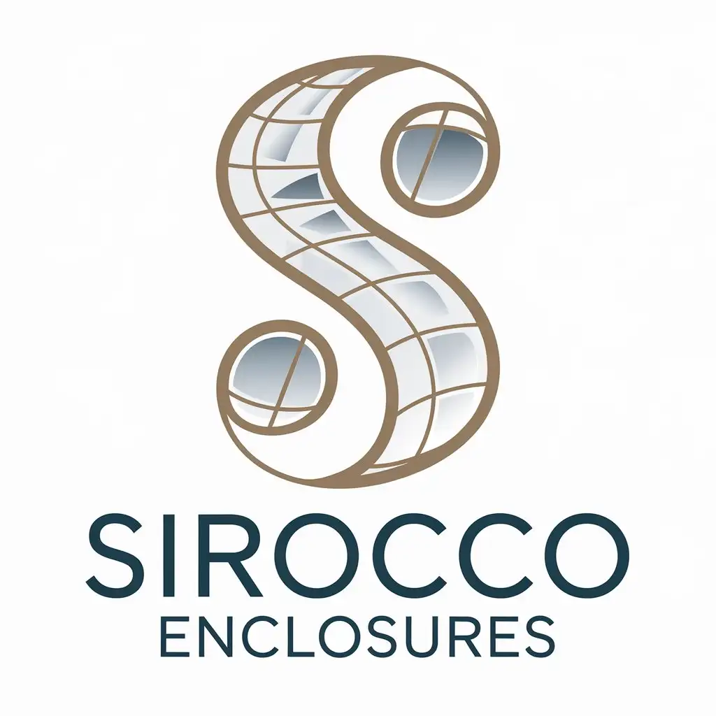 LOGO Design for Sirocco Enclosures Elegant Minimalism in Tuscan Color Palette