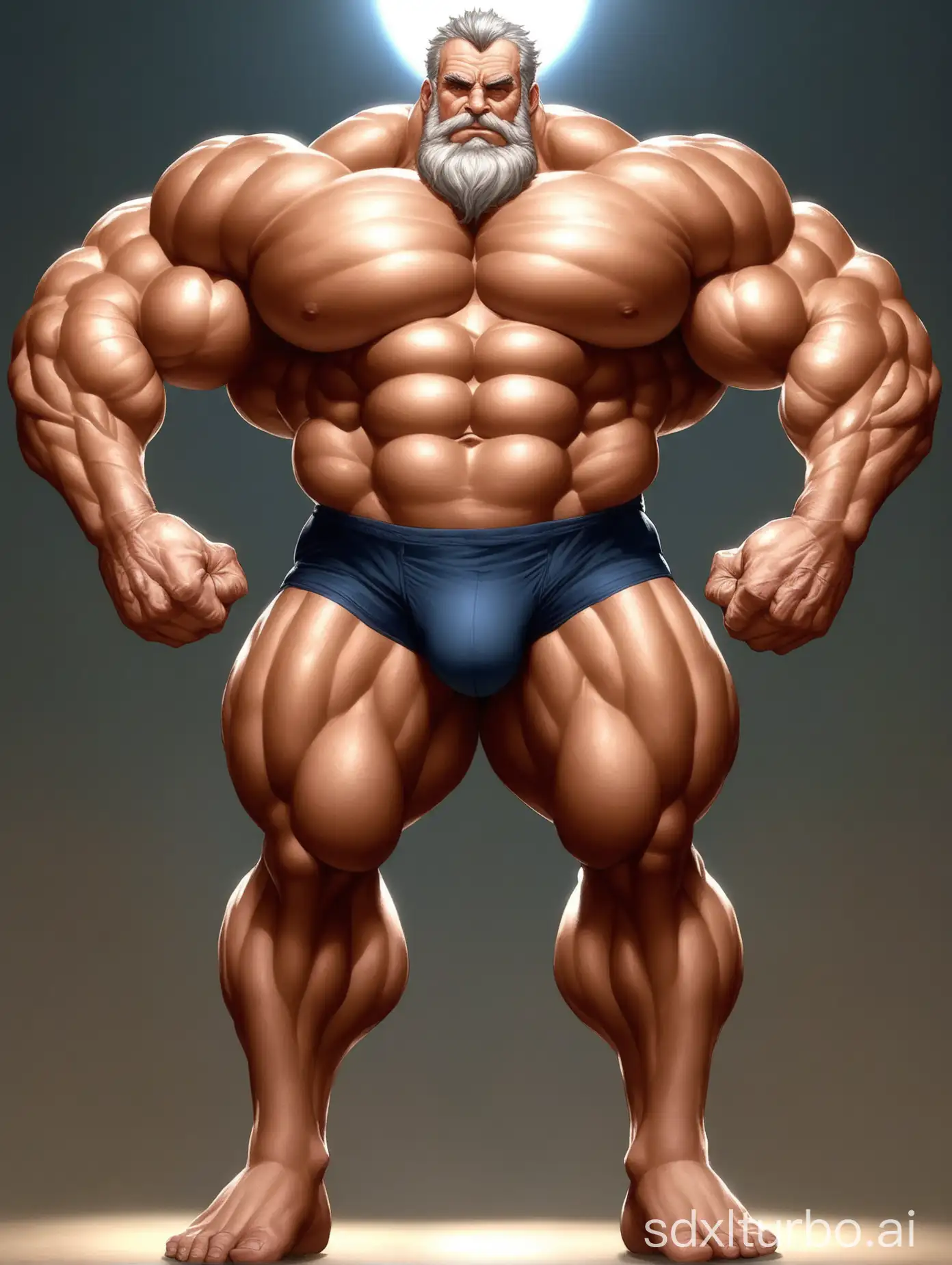 Mighty-Titan-with-Sun-Power-Displaying-Herculean-Physique