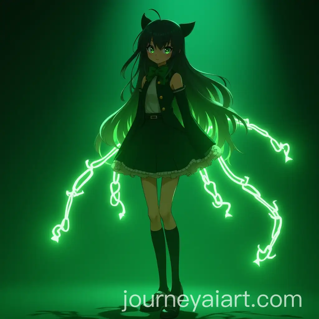 Anime-Character-with-Glowing-ChainsAI-Image-Prompt-Expansion-in-Green-Ambiance
