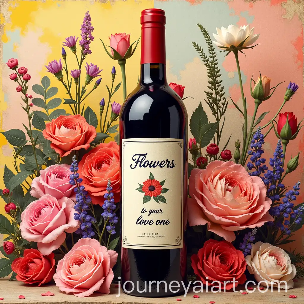 FlowerCore-Pop-Style-Wine-Ad-with-Abstract-Collage-and-Floral-Background