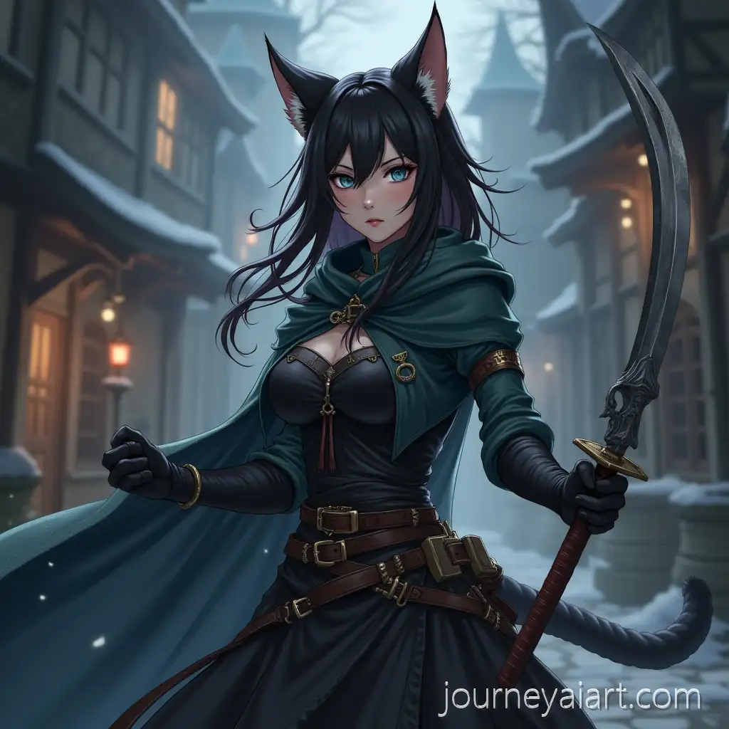 Female-tabaxi-rogue-designFemale-Tabaxi-Rogue-with-Silver-Rapier-in-Dark-Fantasy-Anime-Style