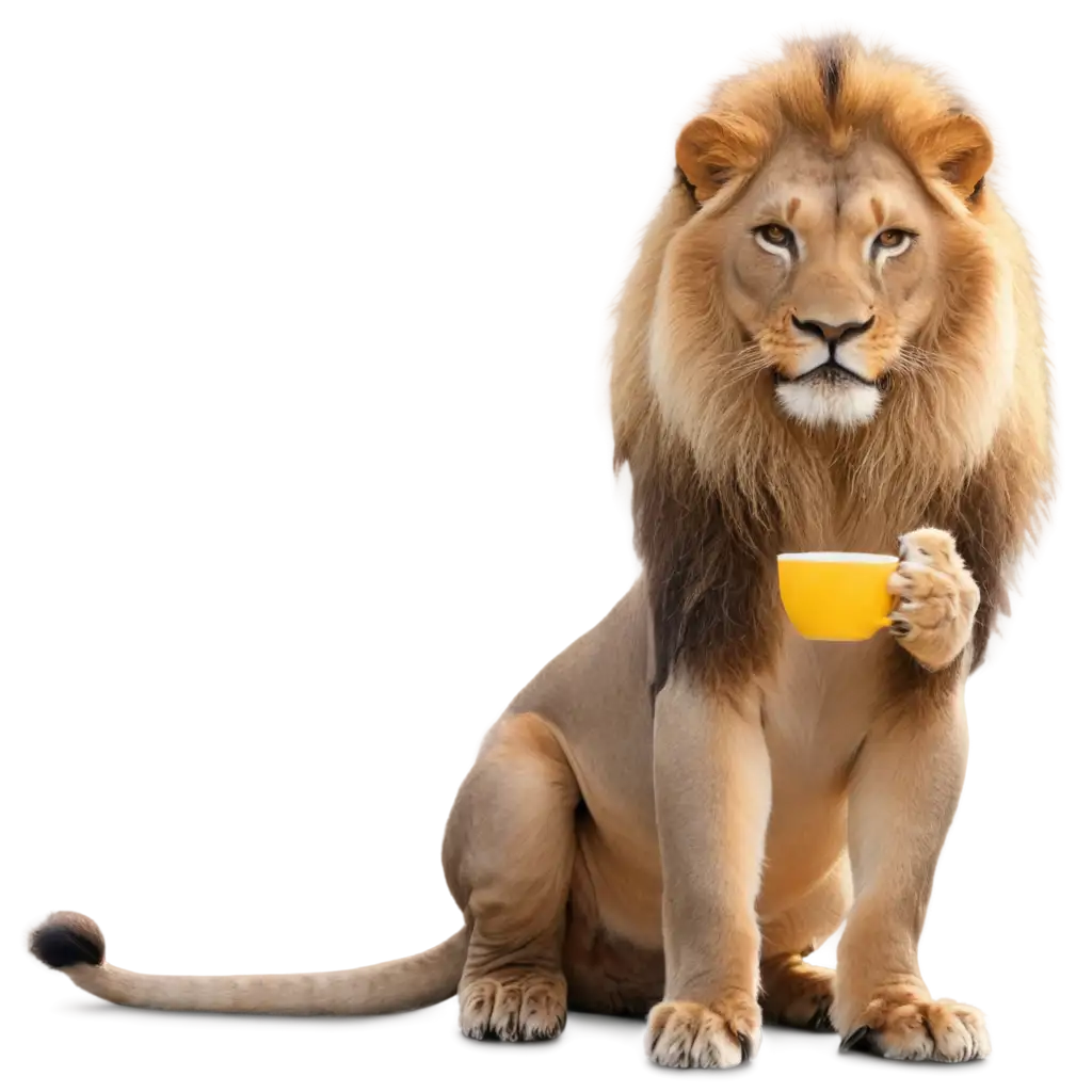 Lion-Drinking-Coffee-PNG-Artistic-Illustration-of-a-Majestic-Lion-Enjoying-Coffee