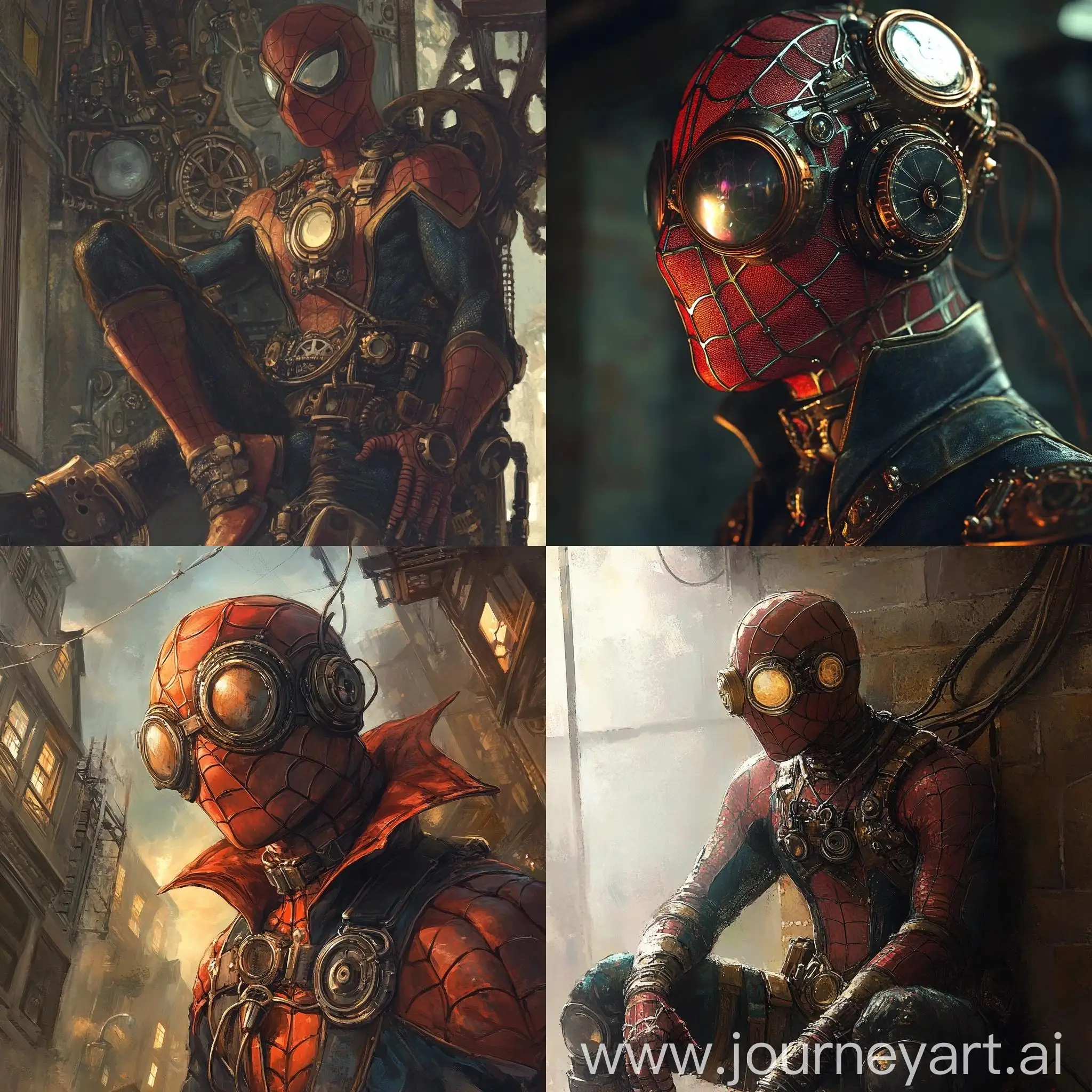 Steampunk-SpiderMan-Character-Illustration