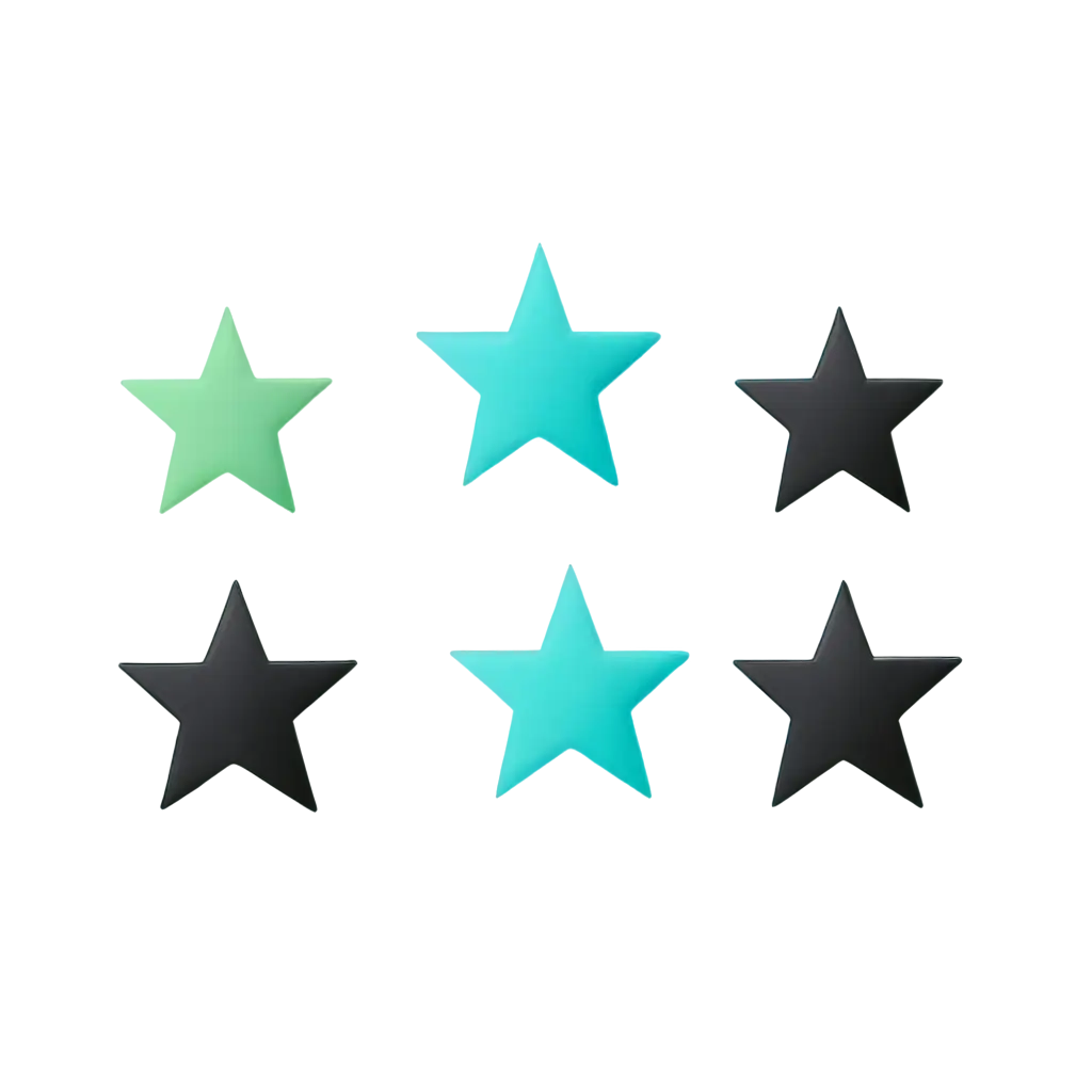 3Star-Logo-Design-in-PNG-Format-with-Turquoise-Green-and-Black-Colors