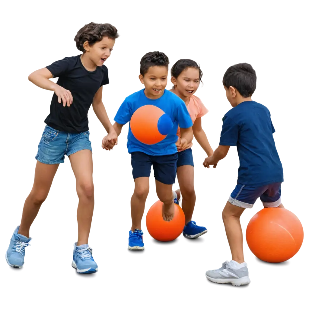 5-Kids-Play-with-a-Ball-HighQuality-PNG-Image-for-Versatile-Use