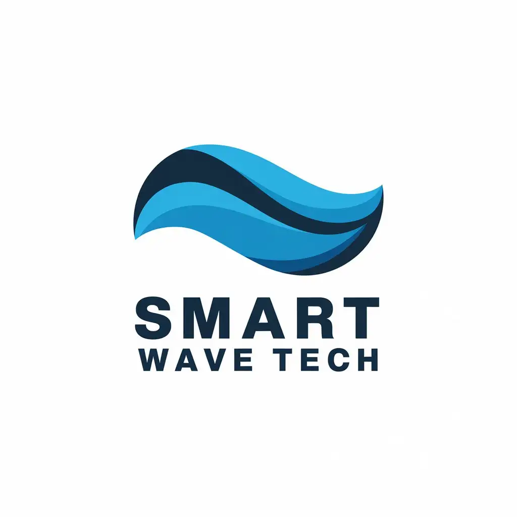 LOGO Design for Smart Wave Tech Vector Logo Featuring Waves for the Retail Industry