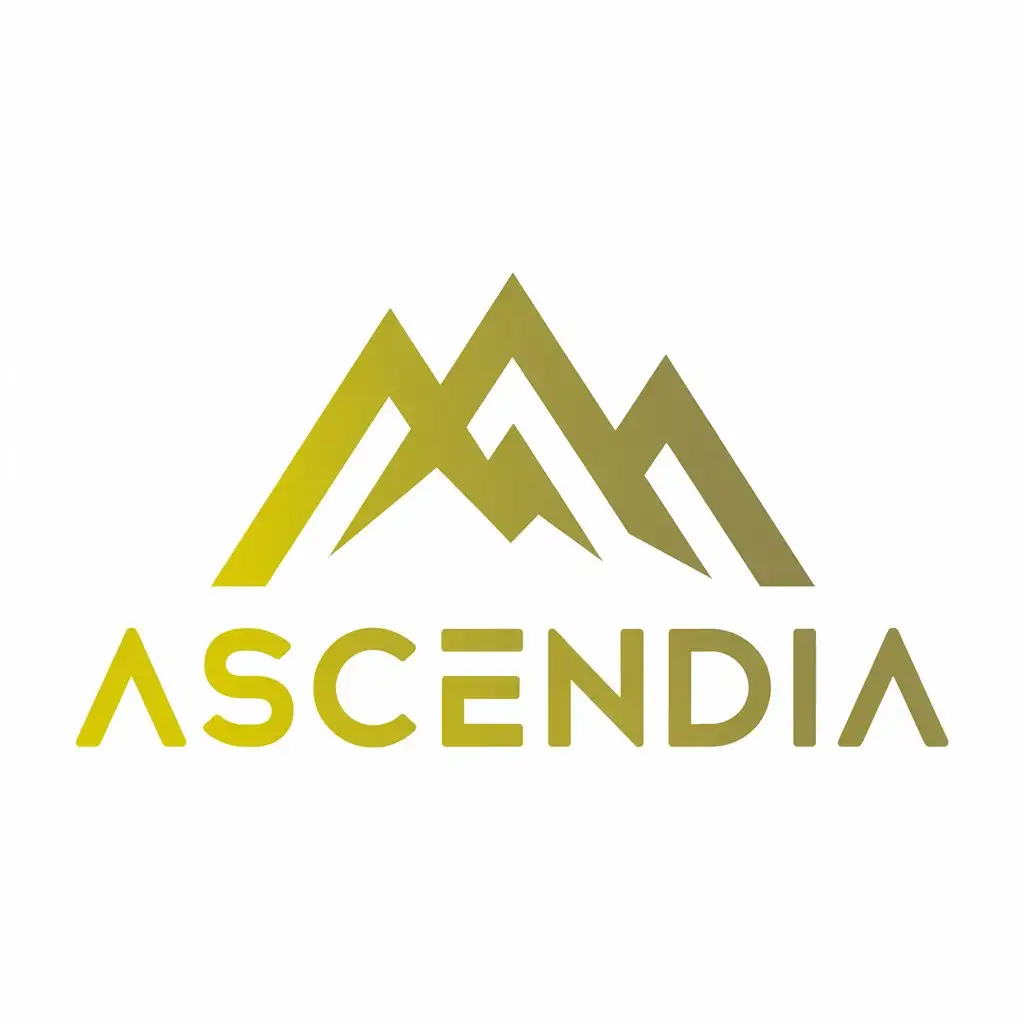 LOGO Design for Ascendia Yellow Gold Symbol with Clean White Background