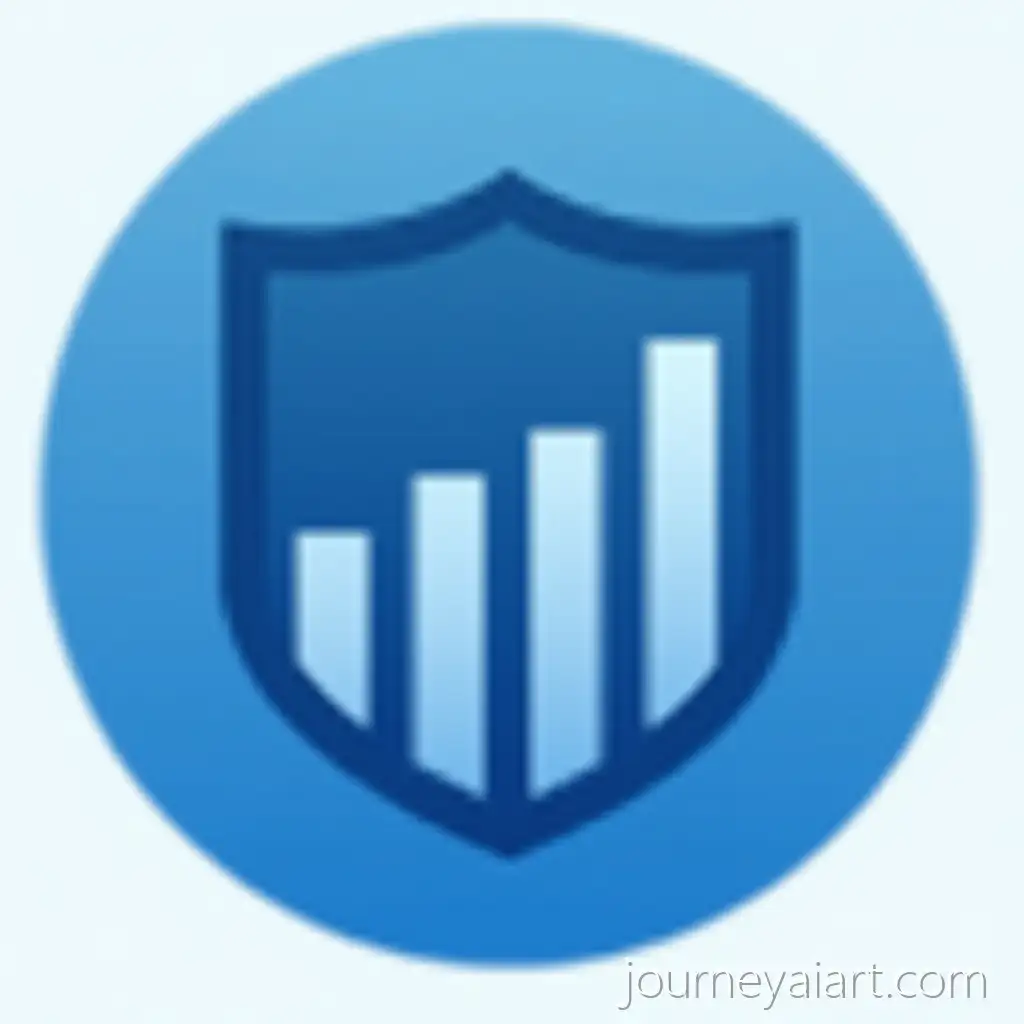 Modern-Minimal-Circular-Logo-for-Financial-YouTube-Channel-with-Bar-Chart-and-Shield-Icon