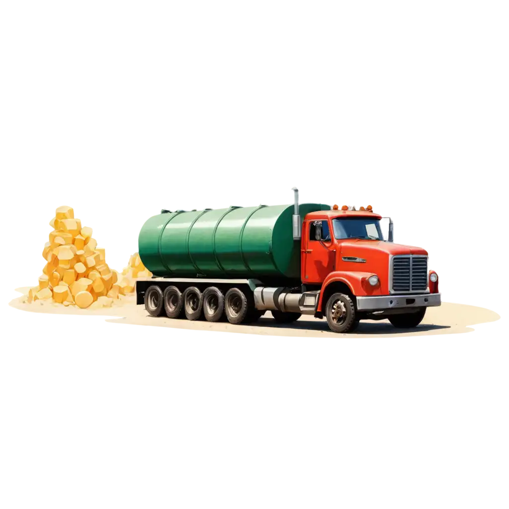 Cartoon-Truck-Carrying-Barrel-of-Oil-PNG-Image-for-Enhanced-Clarity-and-Quality