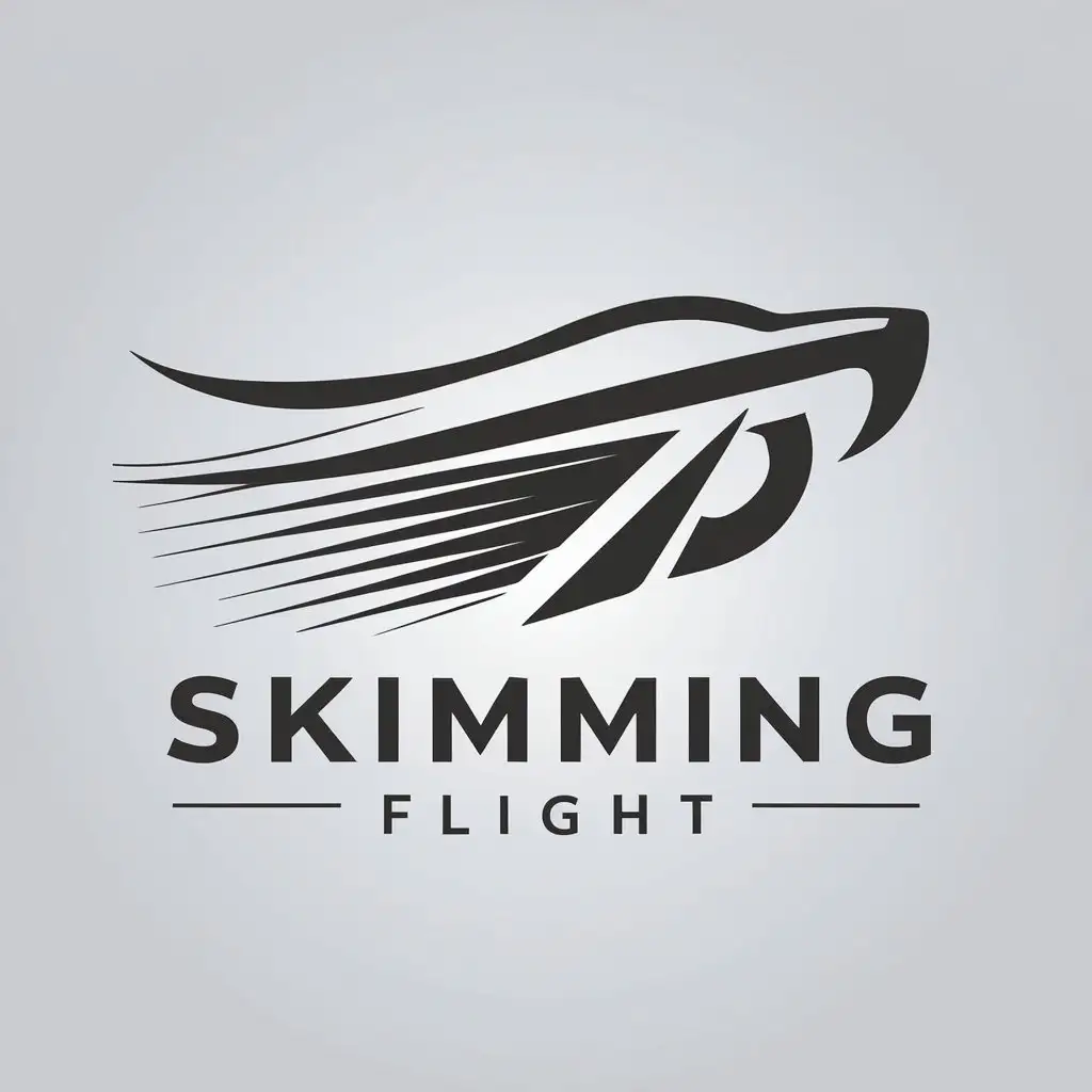 a vector logo design,with the text "Skimming Flight", main symbol:Dynamic-CarsModern-Symbol-with-Forward-Motion-in-Entertainment-Industry-Modern-Skimming Flight-with-Clear-Background,complex,be used in Automotive industry,clear background