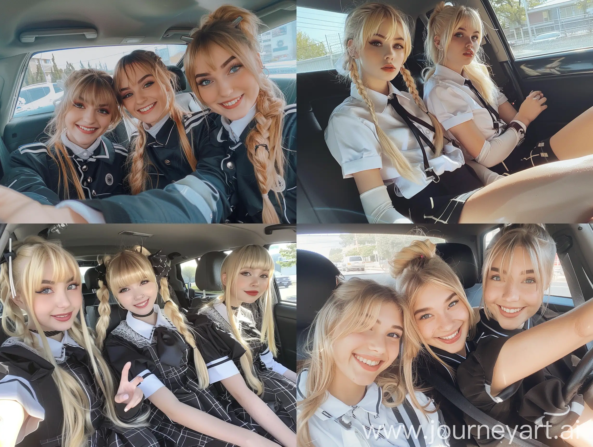 Young-Ukrainian-Influencer-in-Car-Selfie-with-Ponytail-and-Braces