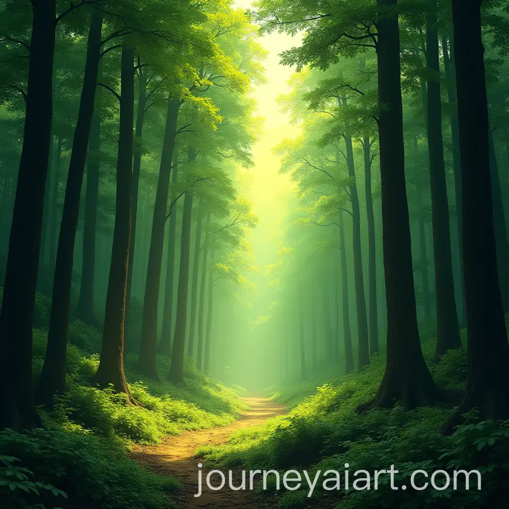 Sunlit-Clearing-in-a-Lush-Green-Forest