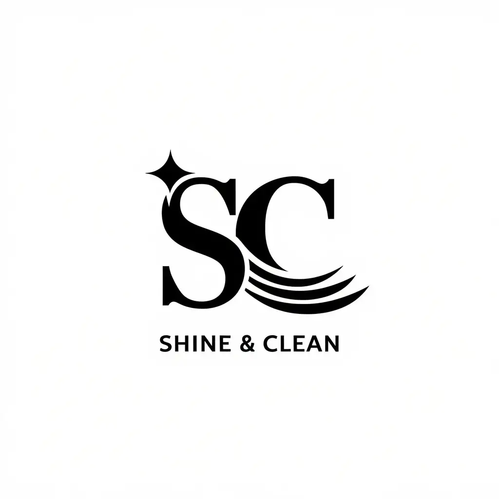 LOGO Design for Shine Clean SC Initials with Elegant and Complex Symbol for the Events Industry