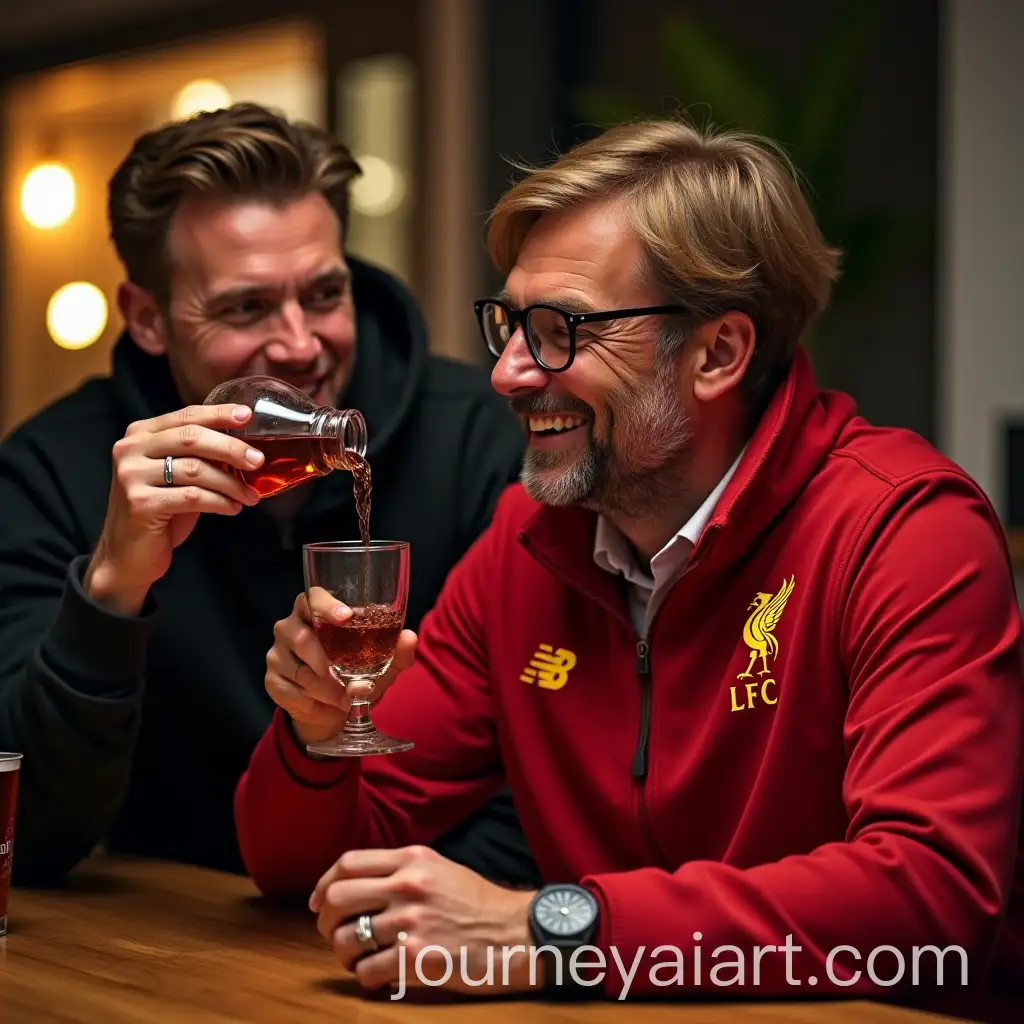 Jrgen-Klopp-and-Matt-Hancock-Enjoying-Drinks-Together