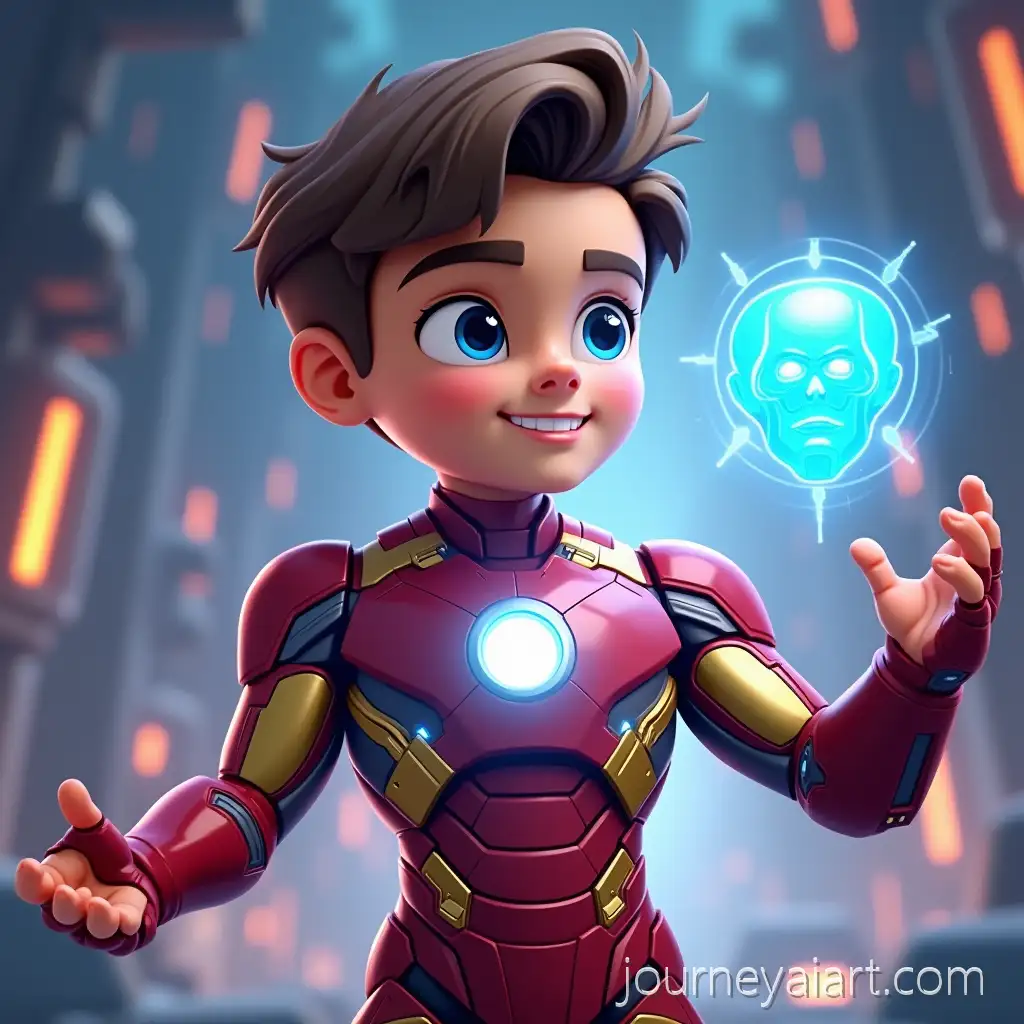 Young-Tony-Stark-in-3D-Cartoon-Superhero-Pose-with-Holographic-Jarvis-in-Futuristic-Lab