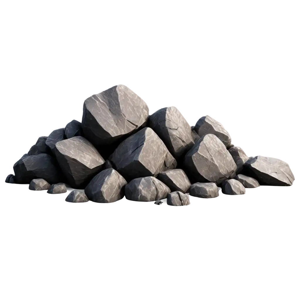 HighResolution-PNG-of-Black-Rocks-Photorealistic-Octane-Render