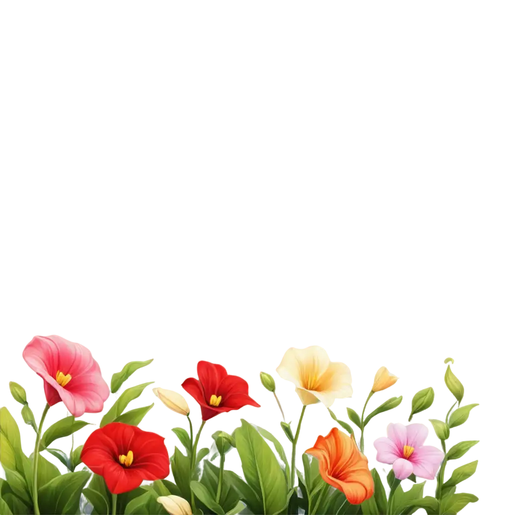 Cartoony-Style-PNG-Image-of-Calla-Dahlia-Azalea-Lilt-Jasmin-Balloon-Flower-and-Anthurium-in-the-Corner