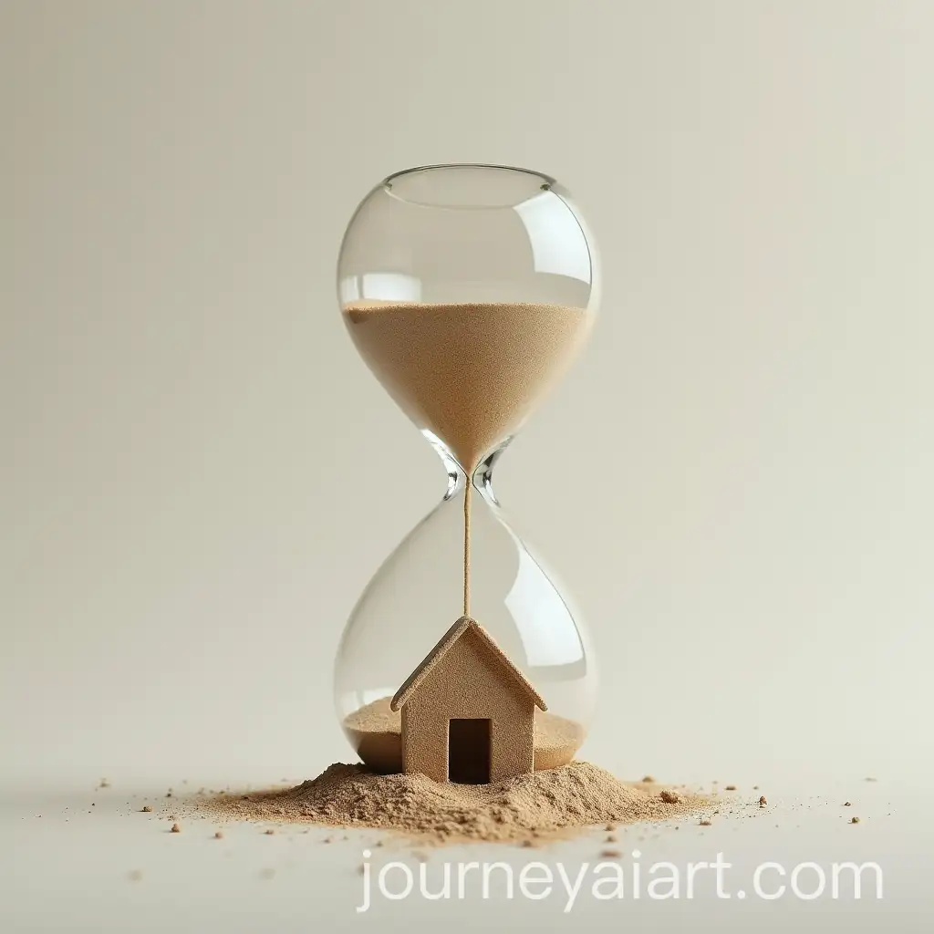 Hourglass-Shaped-Sand-Home-Symbolizing-the-Passage-of-Time-in-Building-a-Life