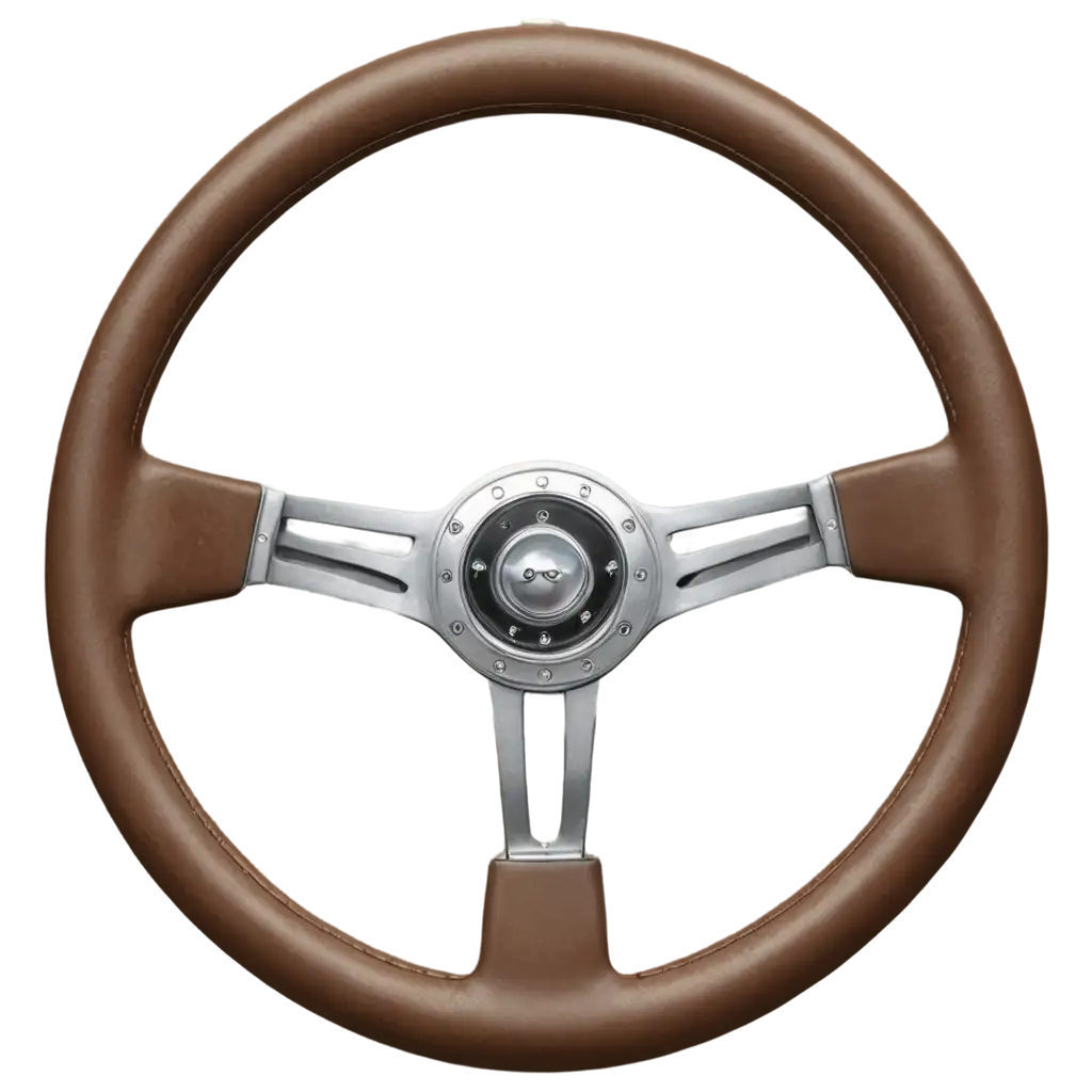HighQuality-PNG-of-a-3D-Vintage-Car-Steering-Wheel-with-Silver-Accents