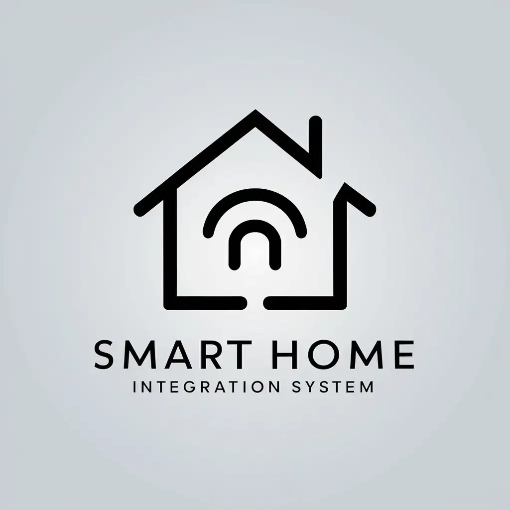 a vector logo design,with the text "apple smart home integration system", main symbol:smart home,Minimalistic,be used in Home Family industry,clear background