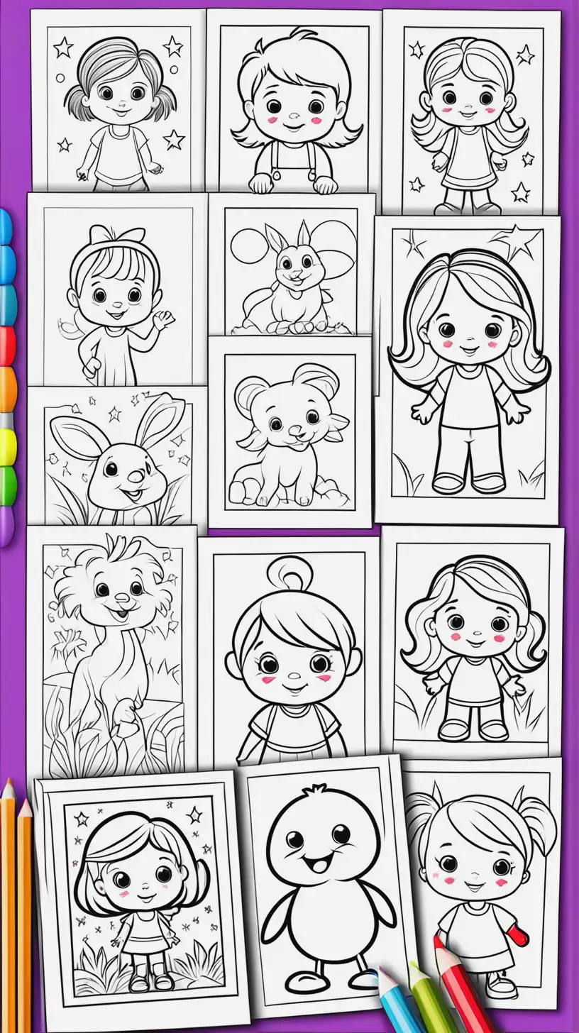 Coloring Pages for Kids Toddlers and Preschoolers Ideal for Coloring Books Kindergarten and Homeschool Activities