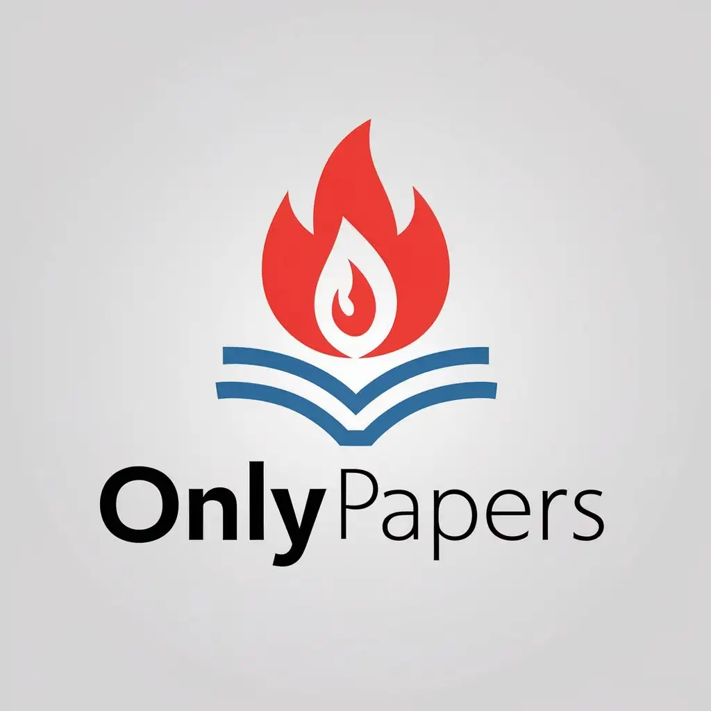 LOGO-Design-for-OnlyPapers-Research-Books-and-Science-with-a-Touch-of-Fire