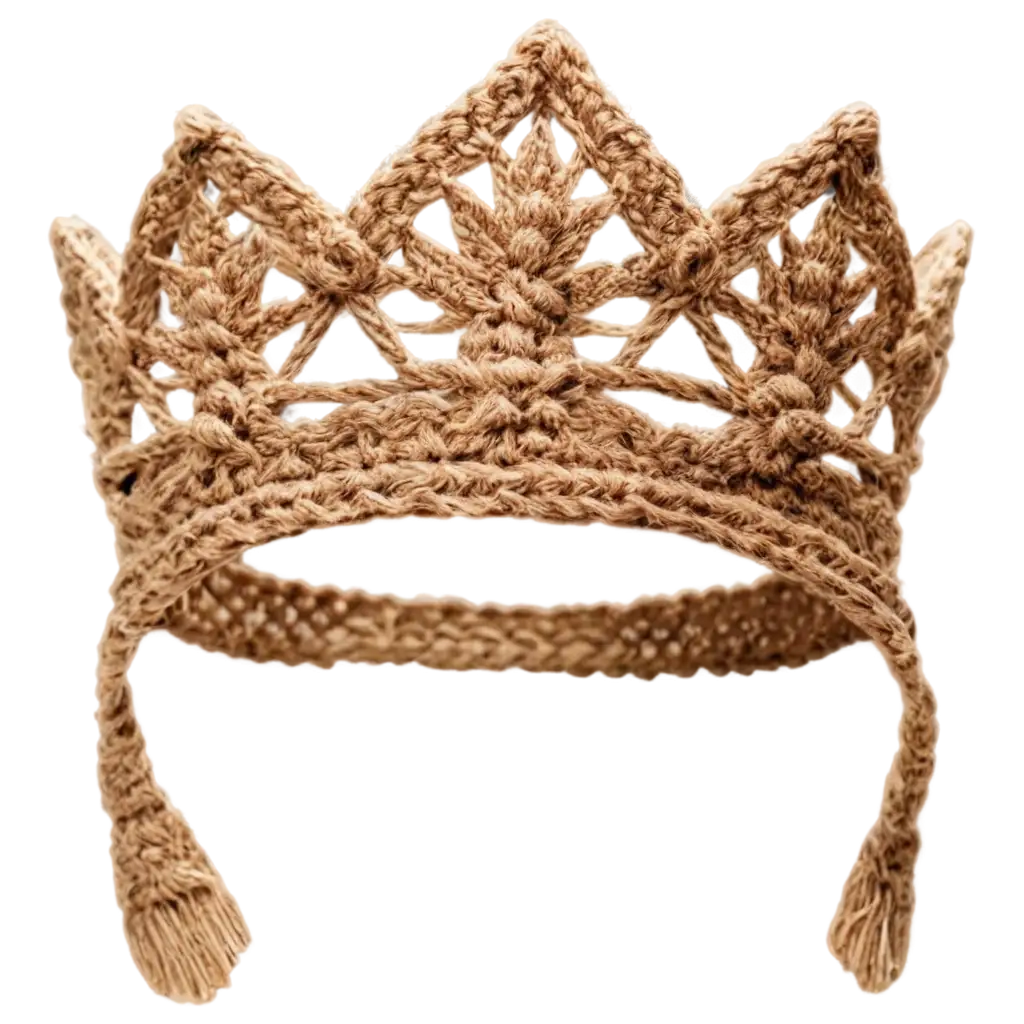 Crochet-Crown-PNG-Image-Exquisite-Handcrafted-Artwork-for-Digital-Creativity