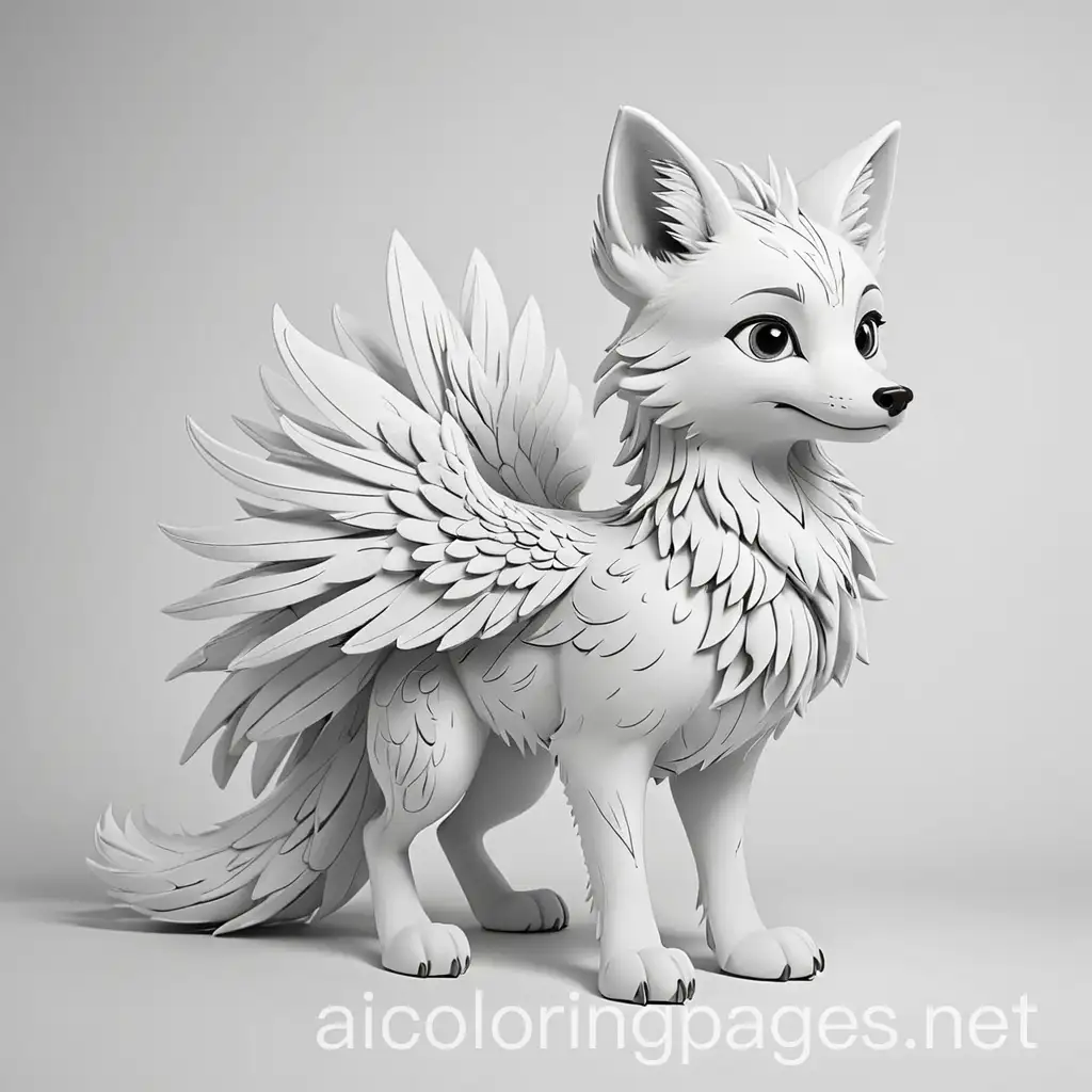 Mythical-Creature-Fusion-PhoenixFox-Coloring-Page