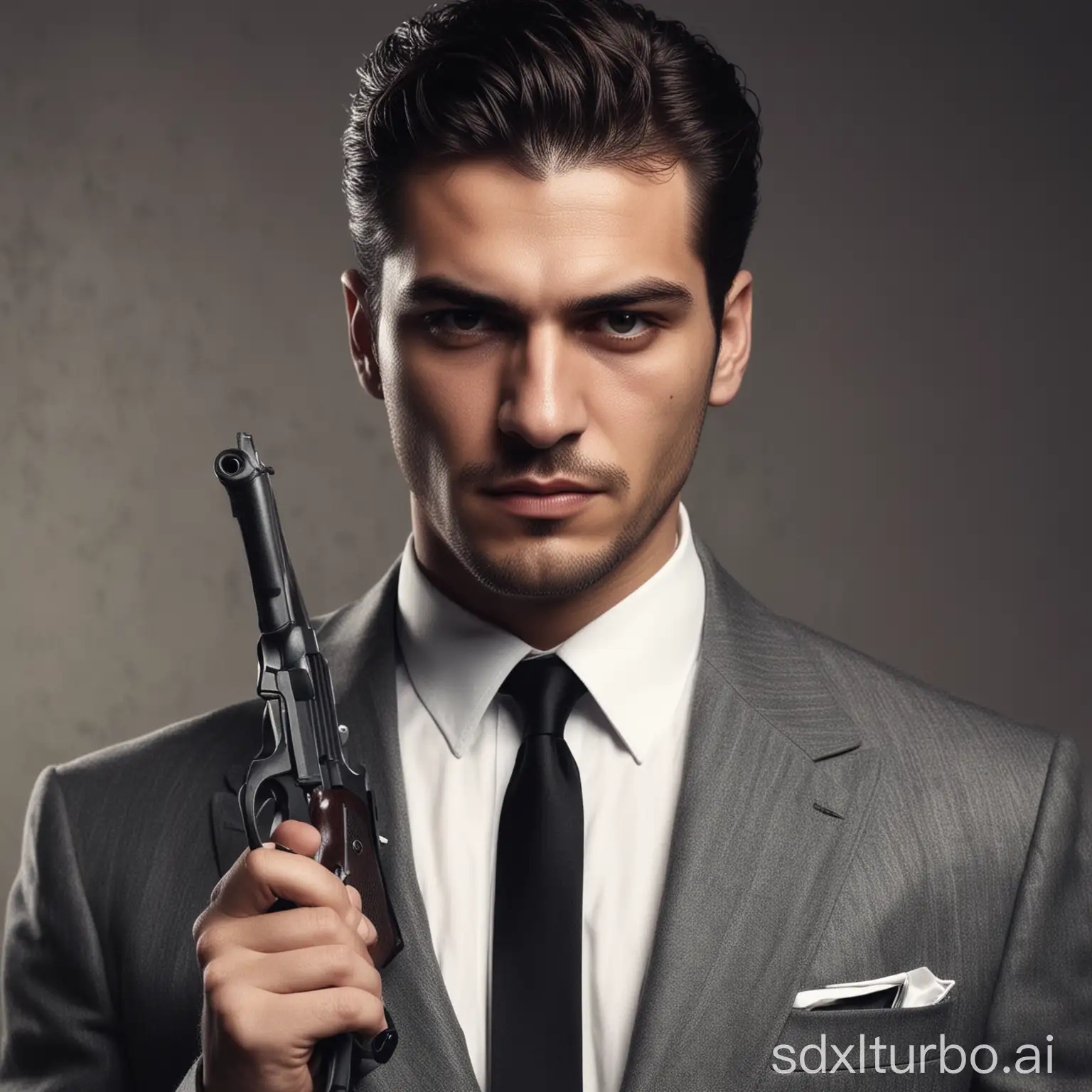 Mafia-Member-Holding-a-Gun-with-Intense-Gaze