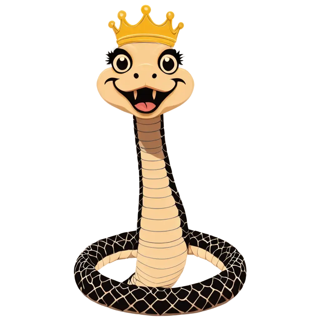 Cute-Cartoon-King-Cobra-PNG-Adorable-Serpent-Illustration-for-Various-Uses