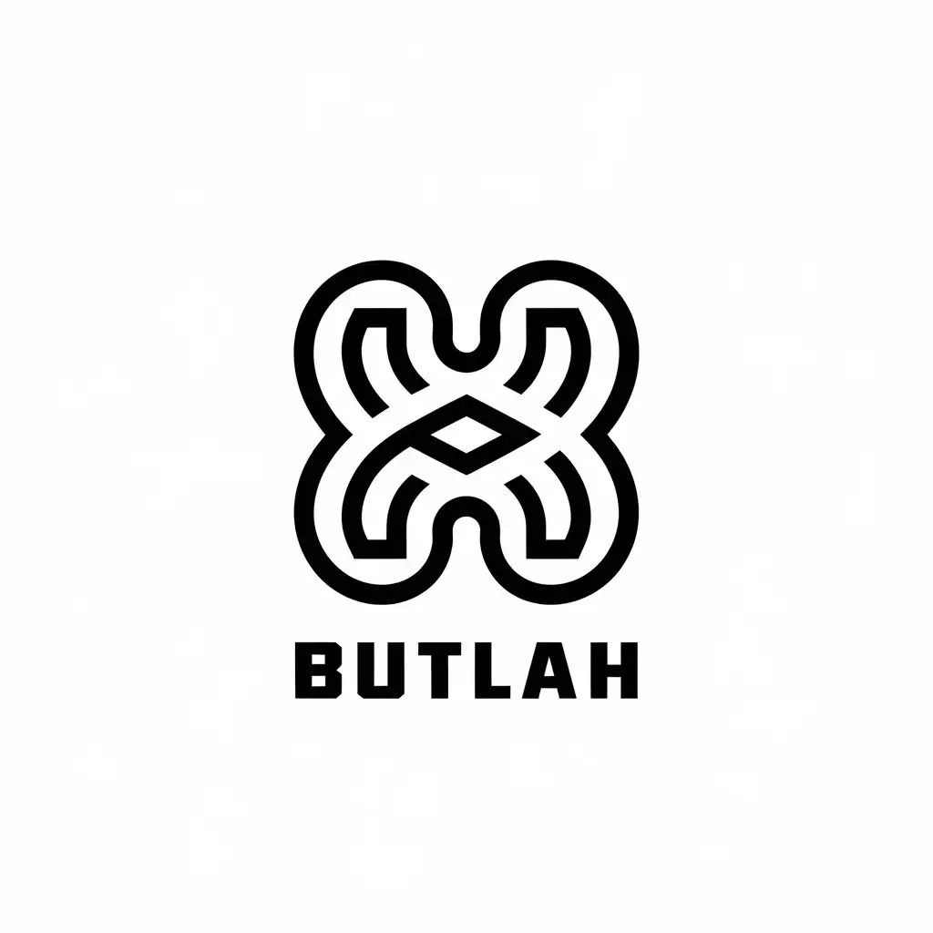 LOGO Design for Butlah Purple B Symbol with White Accent for Sports Fitness Industry