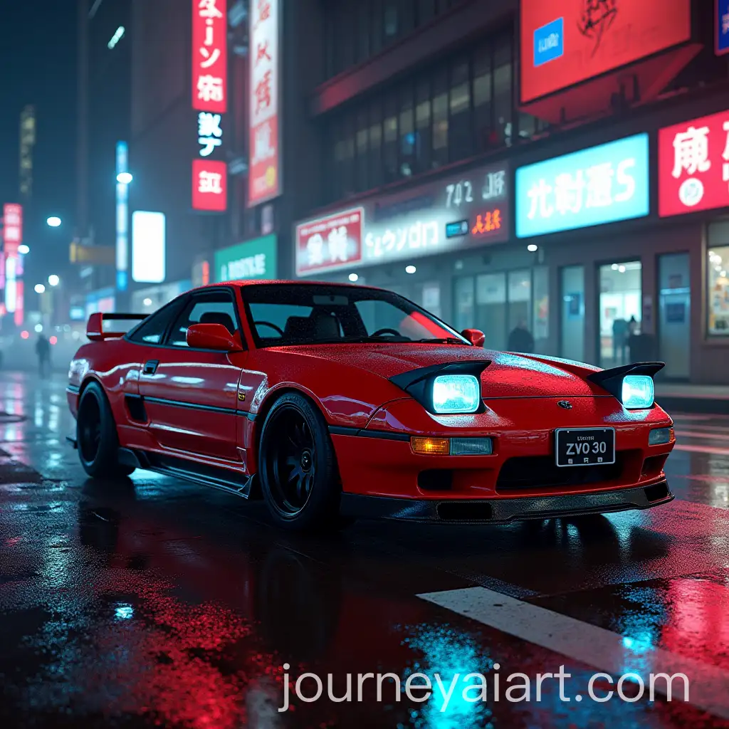 Toyota-MR2-ZZW30-in-Cyberpunk-Style