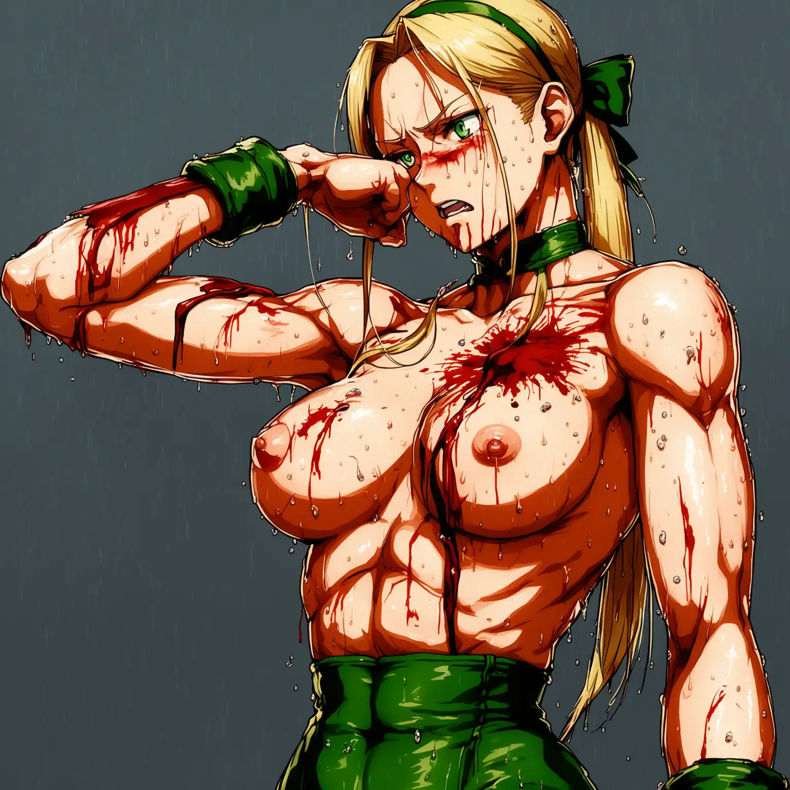 Cammy-from-Street-Fighter-in-a-Fierce-Battle-Aftermath