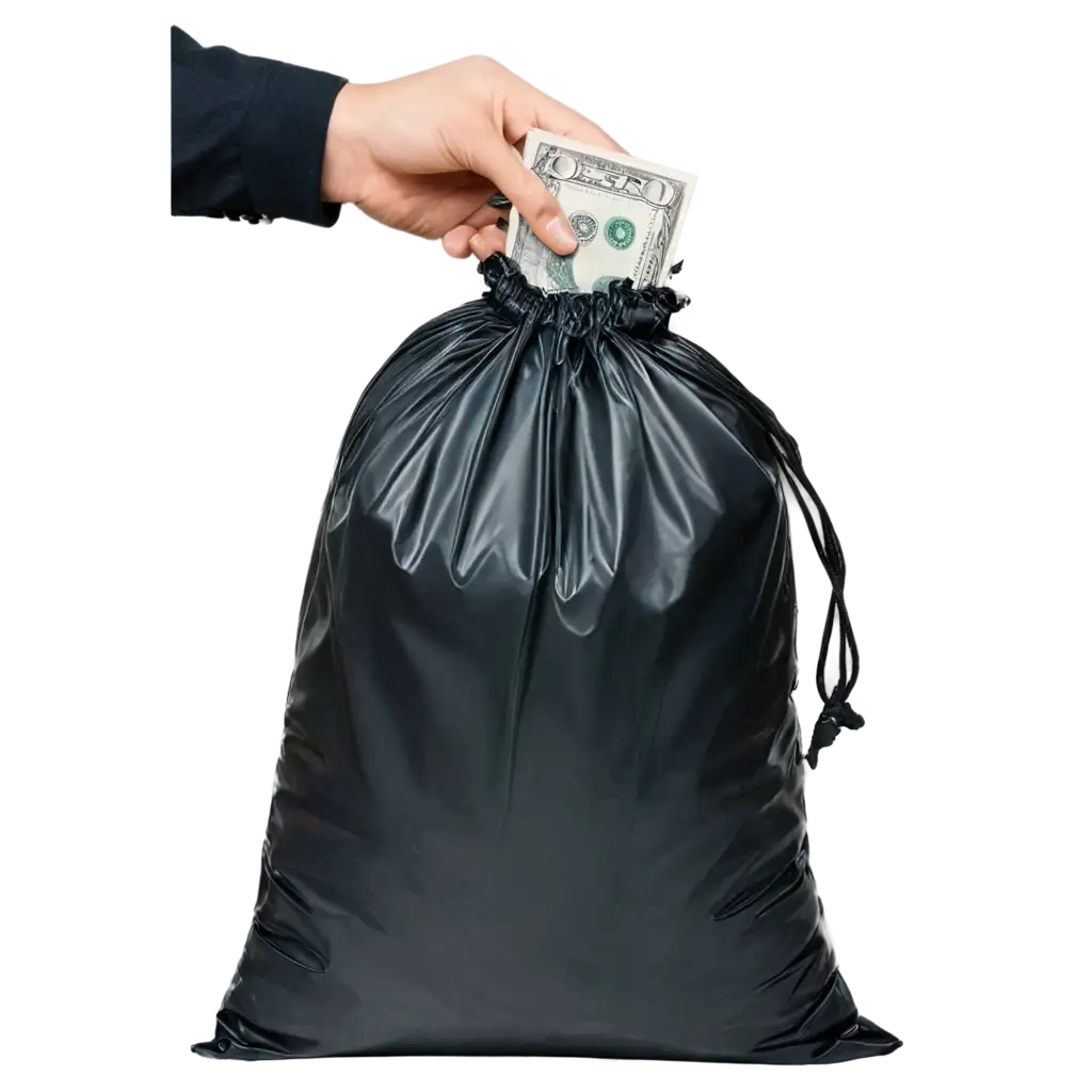 Dollars-in-a-Trash-Bag-PNG-Image-for-Creative-Projects