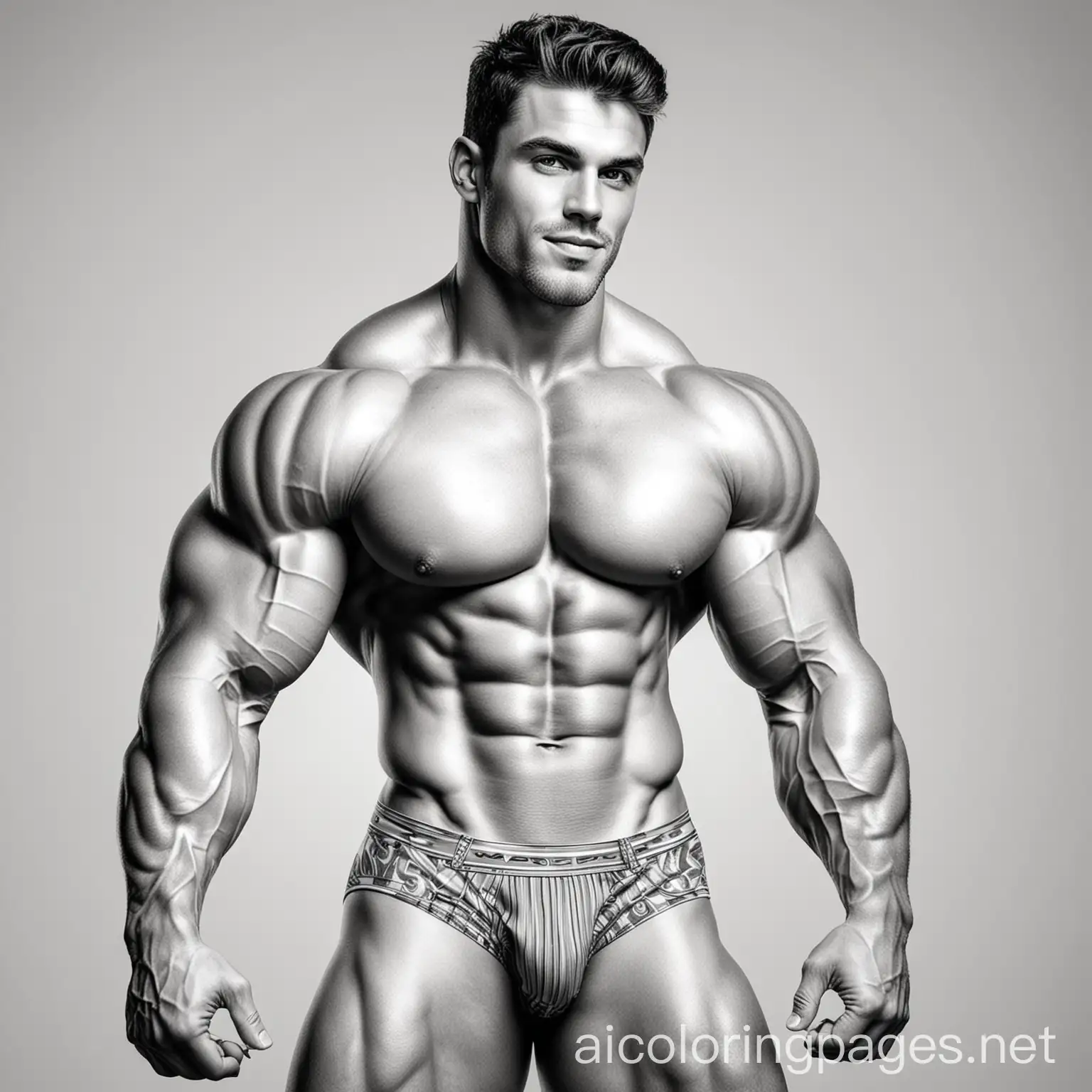 Muscular-Bodybuilder-Coloring-Page-for-Kids