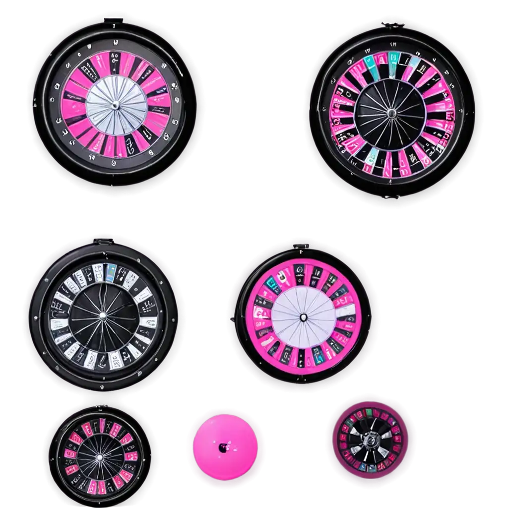 Halloween-Roulette-PNG-A-Spooky-and-Stylish-Digital-Art-Piece-in-Pink-Black-and-Blue