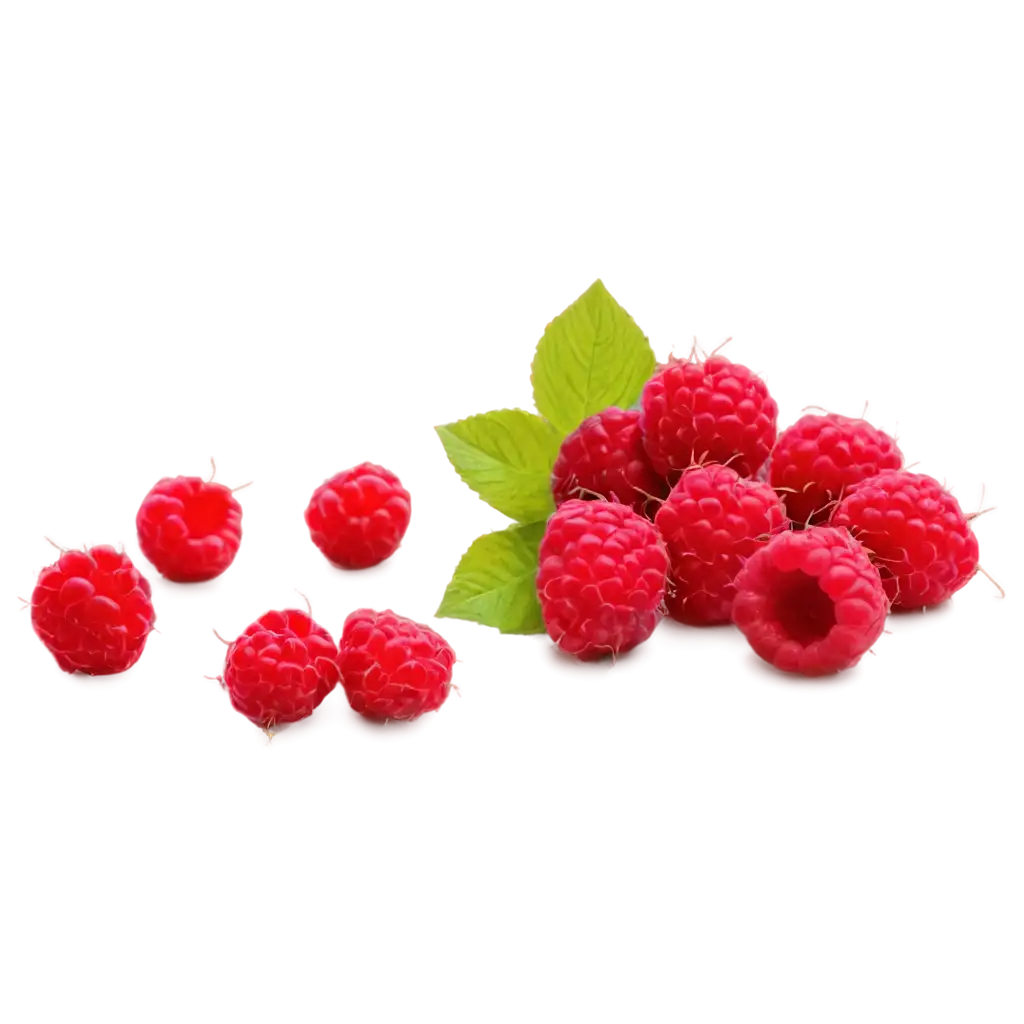 Fresh-Bunch-of-Raspberries-Without-Larvae-HighQuality-PNG-Image-for-Food-and-Nature-Designs