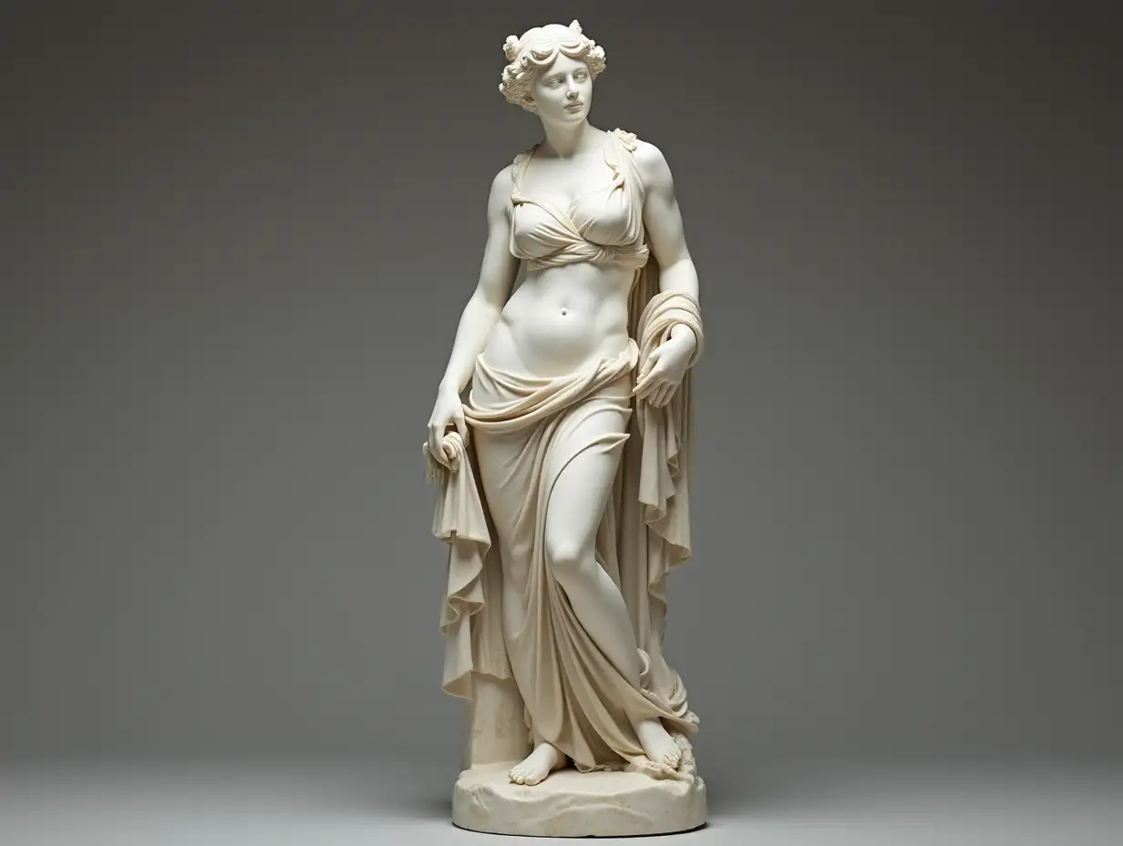 Greek goddess statue, marble material, full body