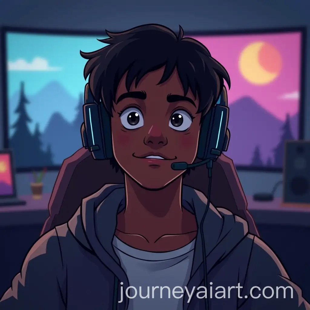 Young-DarkSkinned-Man-Streaming-in-Gaming-Environment