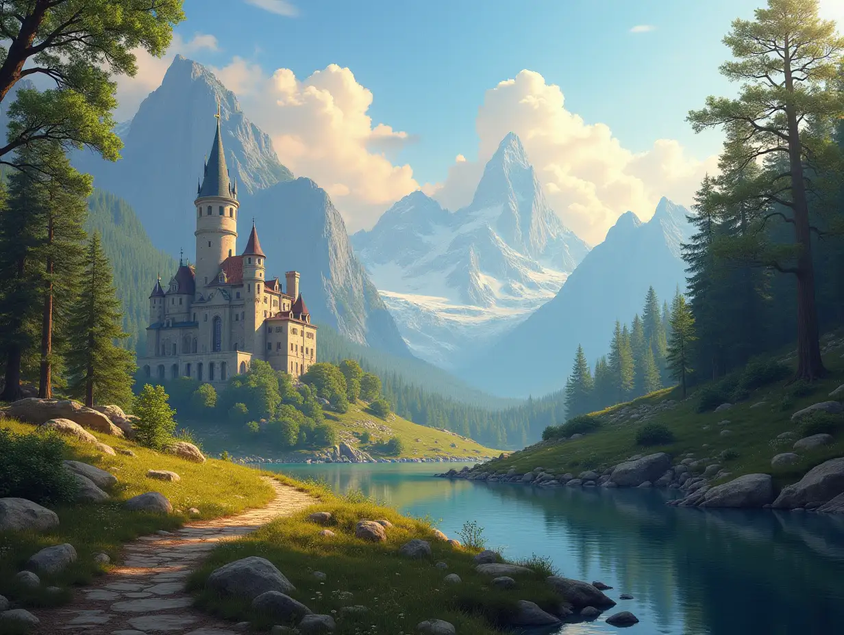 Serene-Landscape-with-Distant-Castle