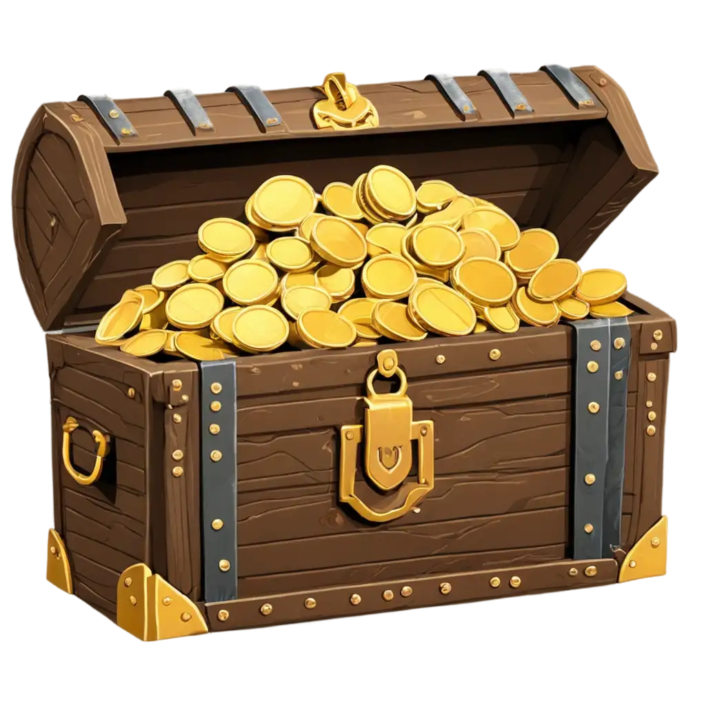 Childrens-Treasure-Chest-with-Coins-PNG-Image-Spark-Imagination-with-a-Digital-Illustration