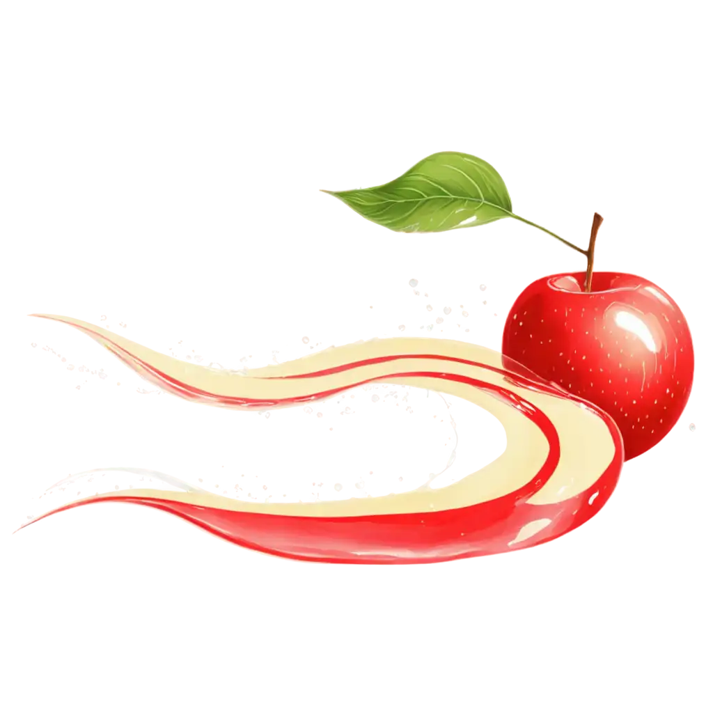 Flying-Apple-Slices-in-Water-Waves-PNG-Illustration-HighQuality-Digital-Art