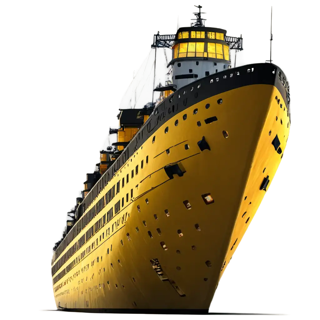 Luxurious-Yellow-TitanicInspired-Ship-PNG-Image-Shiny-Majestic-and-Powerful