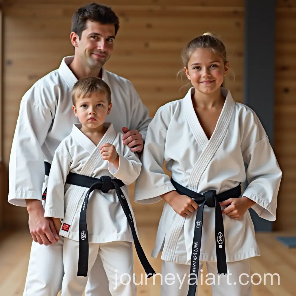 Family-Practicing-Karate-Together-in-a-Home-Setting